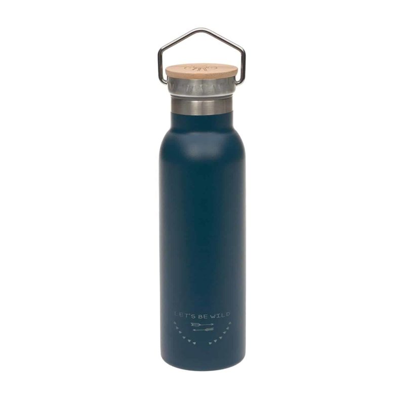 Laessig isolierte Edelstahlflasche BPA frei Doppelwandig Adventure Outdoor 460 ml blau