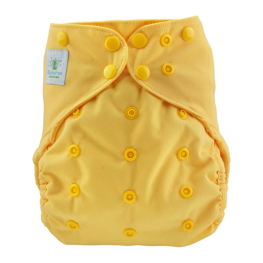 Blümchen Überhose Druckknöpfe OneSize ab 4 kg perfekt für Stoffwindeln Orange
