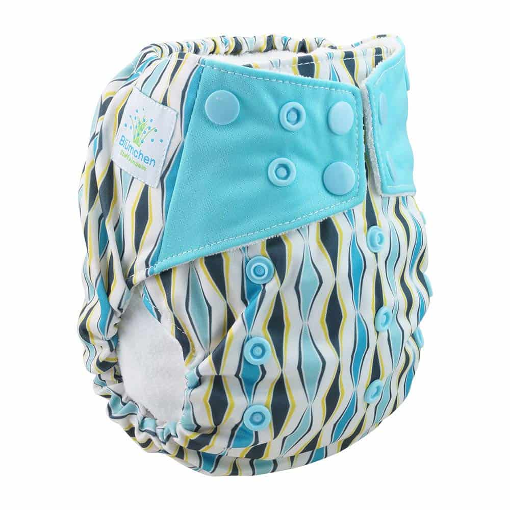 Blümchen All-in-One futuristisches Design (3,5-15kg) Druckknöpfe Trapez