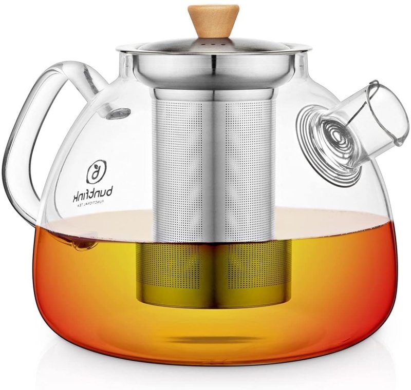 buntfink Teekanne mit Siebeinsatz fuer 1.300 ml aus Borosilikatglas Hauptbild