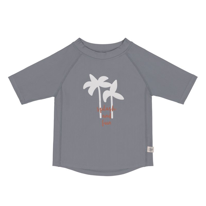Lässig UV Shirt Palmen grau