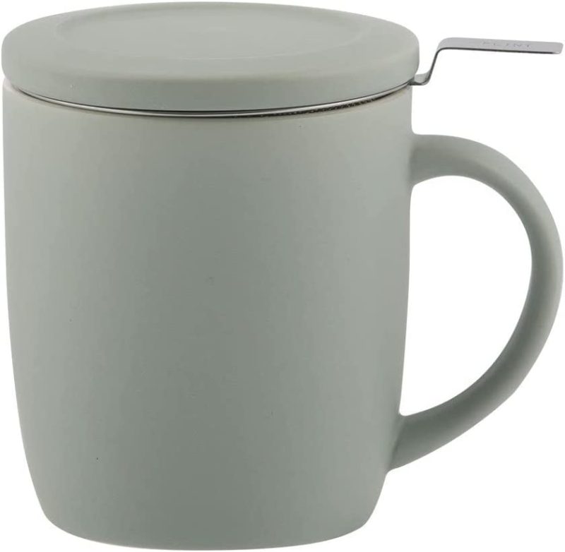 Wiladu Teekanne Teepott 450 ml Steinzeug mit Filter und Deckel geschlossen