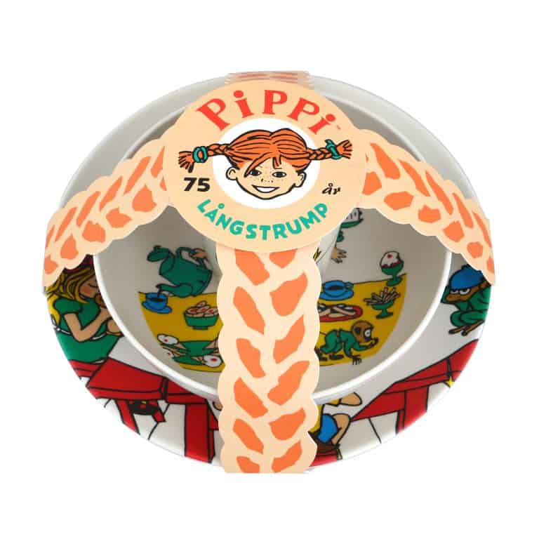 Pippi Langstrumpf Teller Set mit Becher Verpackung 1