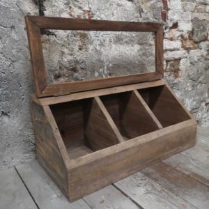 Wiladu Holzbox mit Glasdeckel offen
