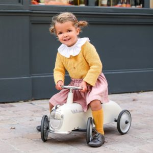 Baghera Rutschauto Porteur Enfant Ivoire mit Kind