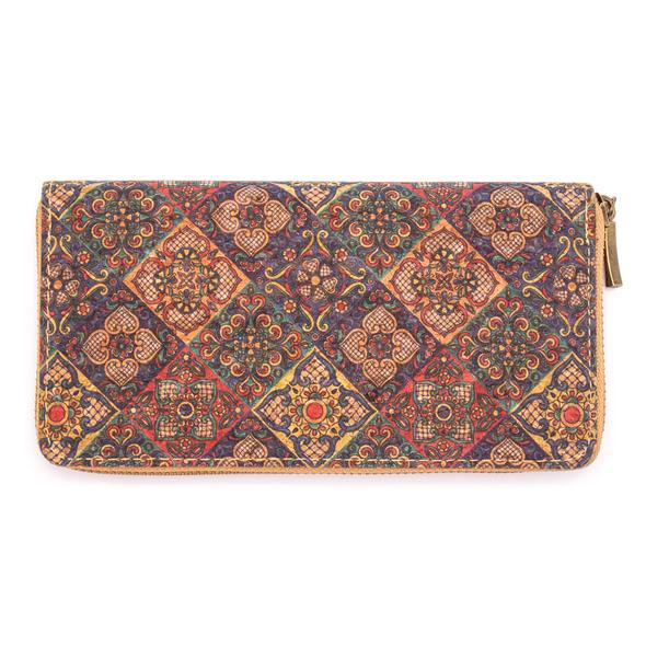 Kork Portemonnaie Lampda 20 x 10 x 2,5 cm vegan und nachhaltig Damen Geldbörse Geldtasche Motiv 2