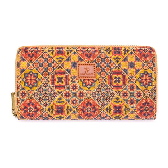 Kork Portemonnaie Lampda 20 x 10 x 2,5 cm vegan und nachhaltig Damen Geldbörse Geldtasche Motiv 6