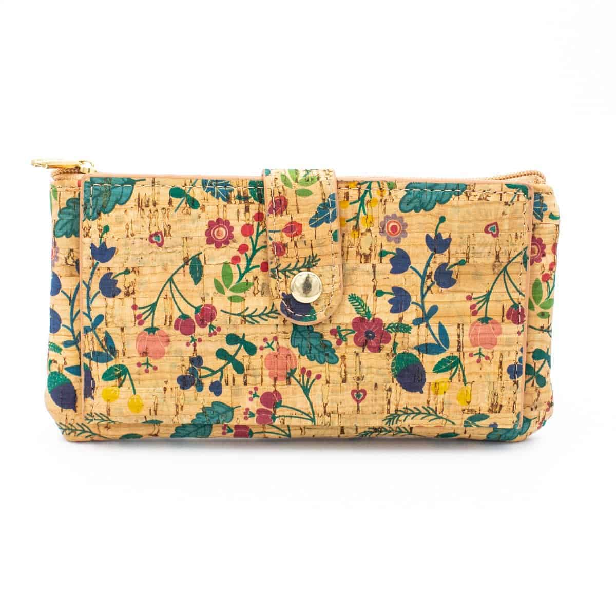 Kork Portemonnaie Geldbörse Serie Verano 17 x 9 x 1 cm Geldbörse Brieftasche für Damen Motiv 1