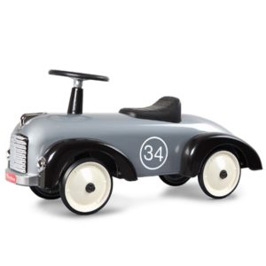 Baghera Rutschauto Silber 870 aus Metall 75x 25×37 cm für Kinder ab 1 Jahr Retro