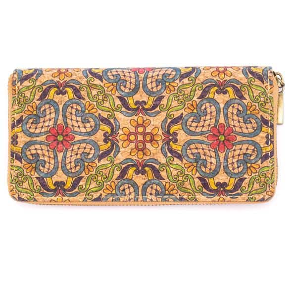 Kork Portemonnaie Lampda 20 x 10 x 2,5 cm vegan und nachhaltig Damen Geldbörse Geldtasche Motiv 10