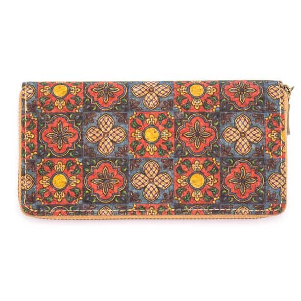 Kork Portemonnaie Lampda 20 x 10 x 2,5 cm vegan und nachhaltig Damen Geldbörse Geldtasche Motiv 9