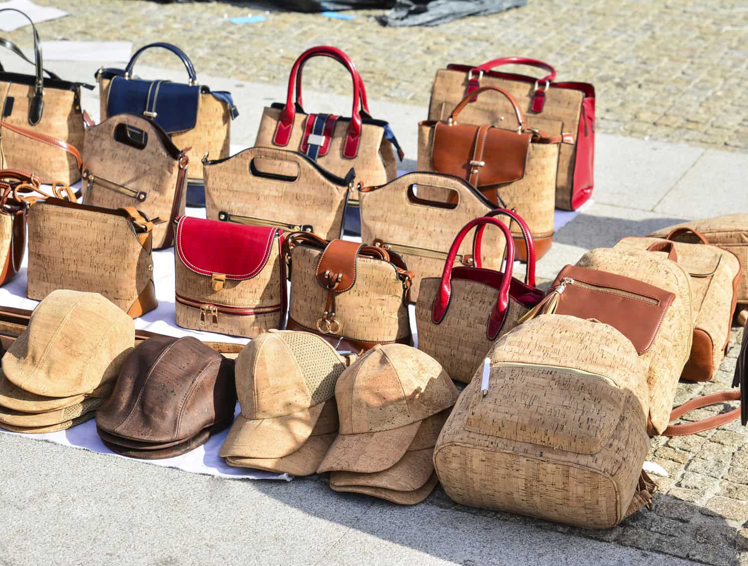 Korktasche, Kork Mützen und Kork Rucksäcke aus Portugal