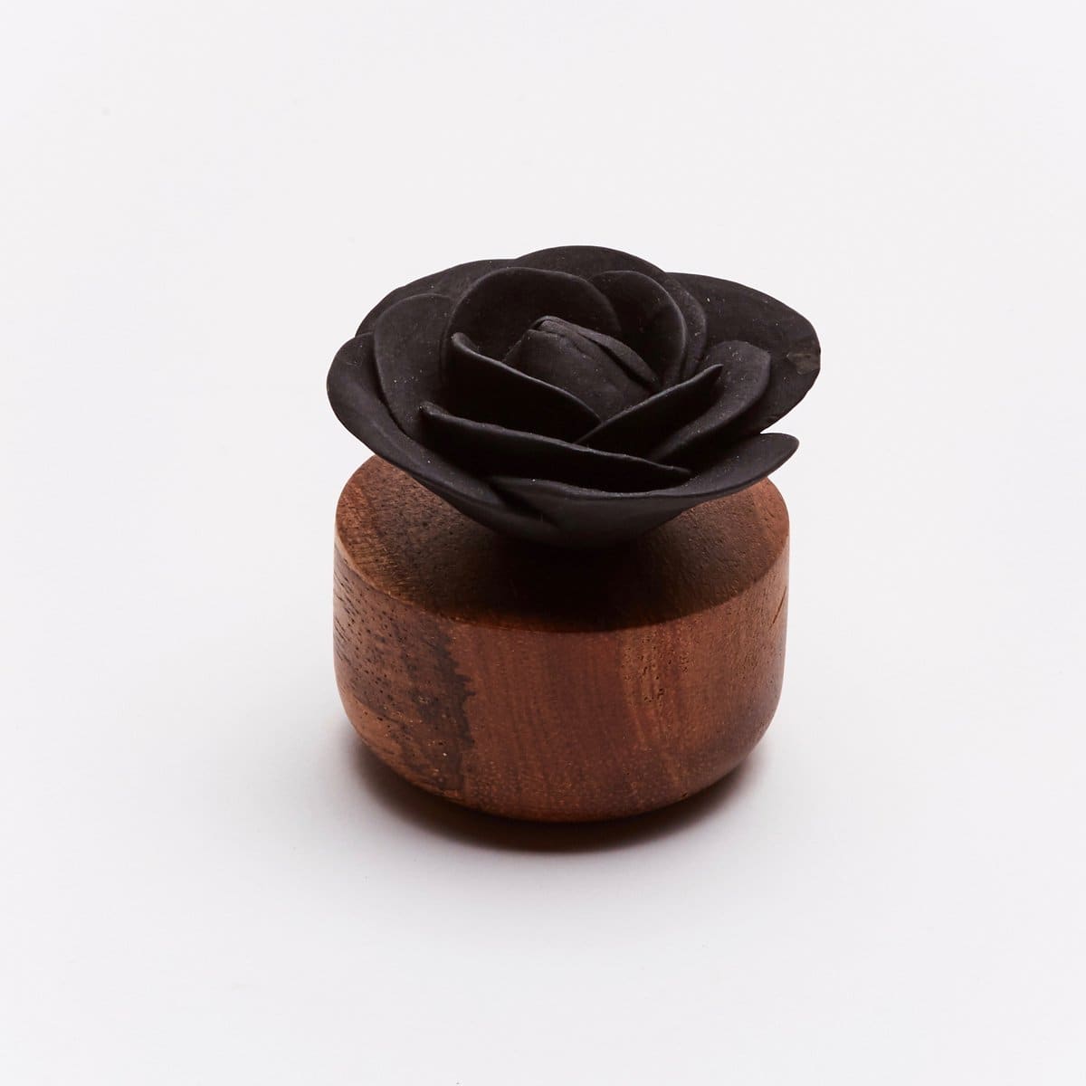 ANOQ Diffusor für ätherische Öle aus Holz und Keramik ca. 10cm natürliche Diffusion tolles Geschenk Schwarze Rose