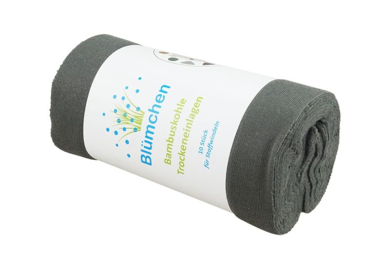 Blümchen Bambuskohle Trockenfleece 10 Stück Rolle liegend