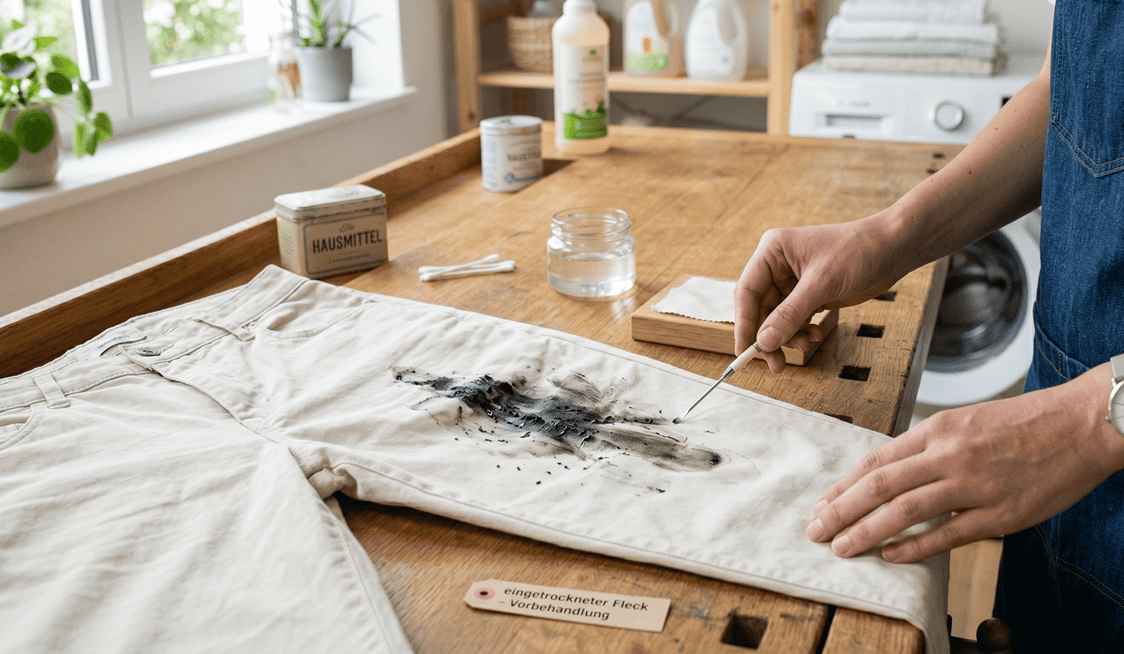 Schmiere aus Kleidung entfernen