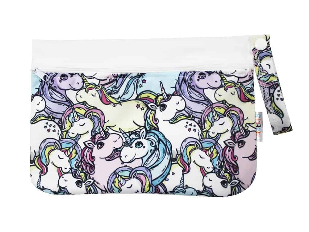 Nasstasche Wetbag XS, PUL, wasserdicht Breberky 24 x 17 cm 2 Breberky Nasstasche XS Einhorn Motiv 2